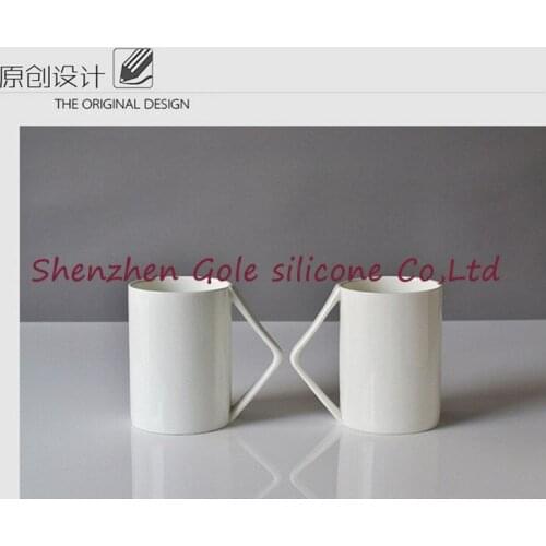 60pcs/lot 2016 new simple V-shaped ceramic mug bone china cup bone china coffee cup water