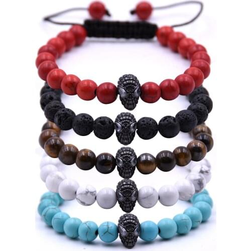 8mm Stone Lava Beads Bracelet Men Stones s For Women Handmade 2018 Charm Jewelry Adjustable Woven