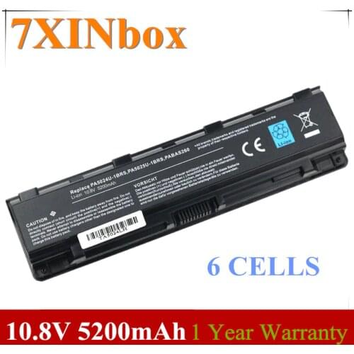 7XINbox 10.8V PA5024U-1BRS Battery For Toshiba C800 C805 C840 C850 C855 L800 L840 L855 T752 P850D P870 PABAS260 PA5023U-1BRS
