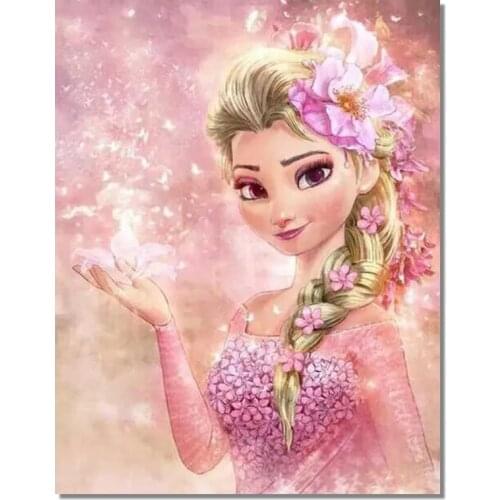 Disney Cartoon Diamond Painting Princess Diamond Embroidery Frozen Elsa Diamond Painting Full Square/Round Decor Home Gift