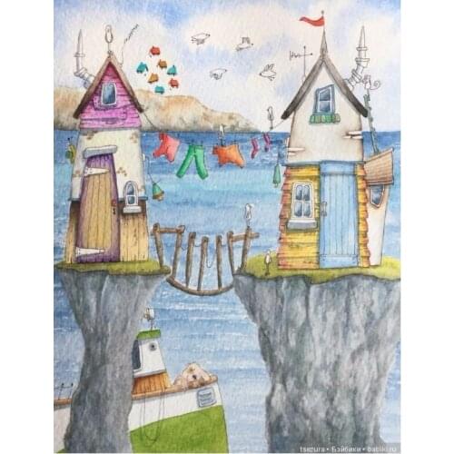 Diamant Painting Landscape Diamond Art Full Drill Needlework Diamond Painting Full Drill Round