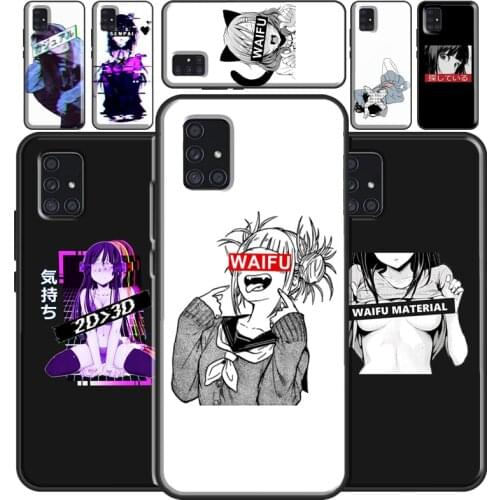 Anime Manga Senpai Waifu Girl Case For Samsung A72 A52 A42 A32 A12 A02 A20 A30 S A40 A50 A70 A21S A20e A11 A31 A51 A71