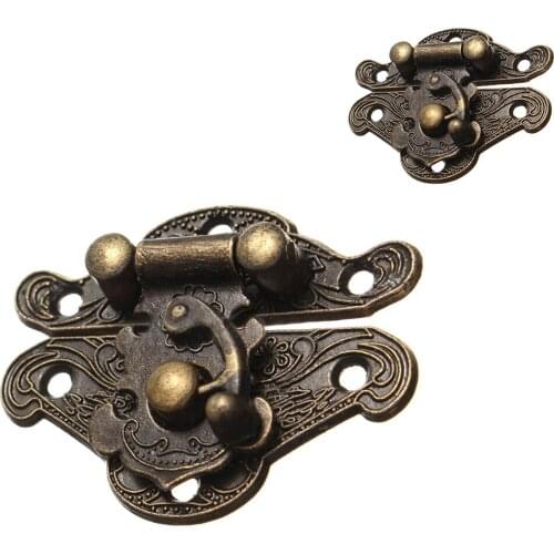 Antique Retro Vintage Decorative Latch Wooden Jewelry Box Hasp Pad Chest Lock