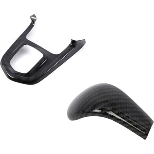 For Nissan Navara NP300 2015-2020 Car Gear Shift Knob Frame Panel Decoration Cover Trim Sticker Accessories,Carbon Fibre