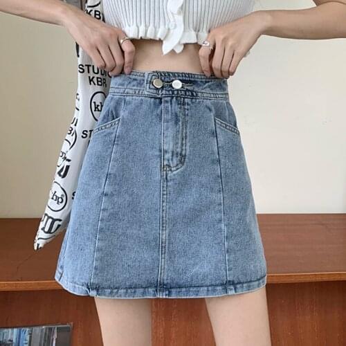 Cheap wholesale 2021 spring summer autumn new fashion casual sexy women Skirt woman female OL mini skirts denim skirt Vy3008