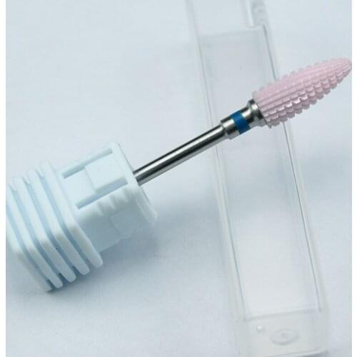 Easynail Pink Ceramic 6.0 Ceramic Nail Drill Bits Electric Nail Drill quickly remove the gel, Machine Nail Tools Ceramic Nozzles