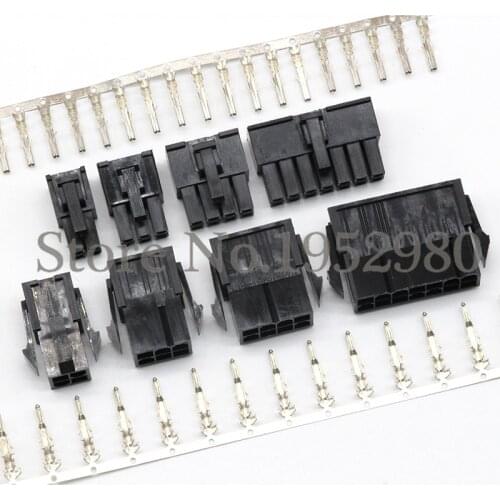 20 Set ATX 4.2mm Electrical Connector Plug for Car Auto 2/4/6/8/10/-24P Male/Female Housing + Terminals