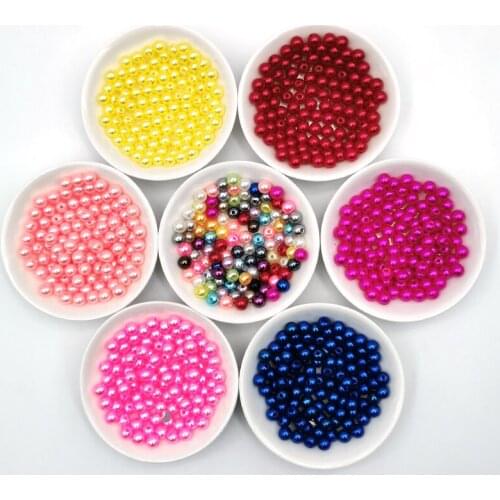Hot Sale 100pcs / lot 8mm Multi Colors Shiny Acrylic Round Loose Beads For DIY Garment Bracelets & Necklaces Jewelry Stuff Bags
