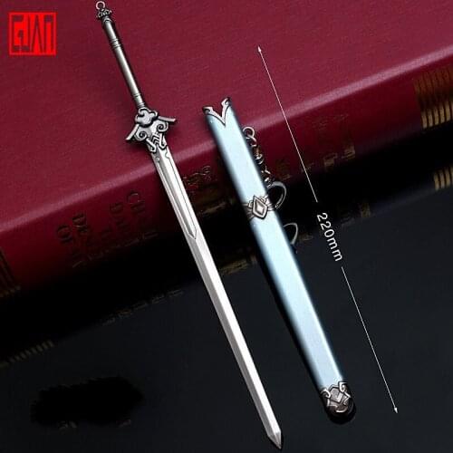 Alloy Sword Model Animation Magic Road Surrounding Lan Wangji Dust-proof Sword with Sheath Sword Alloy Weapon Pendant