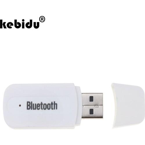 Kebidu Fashion 5V Wireless Stereo Audio Music Speaker USB Bluetooth Receiver 3.5mm V2.0 Adapter Dongle For iPhone 4 5 Car AUX