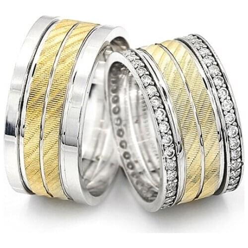 Couple Wedding Ring Sterling Silver 925 Woman And Man Luxury Jewelry Bands Engagement Anniversary Anatolian Civilization Models