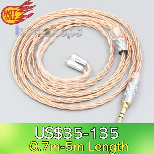LN007198 Silver Plated OCC Shielding Coaxial Earphone Cable For Westone W40 W50 W60 UM10 UM20 UM30 UM40 UM50 Pro