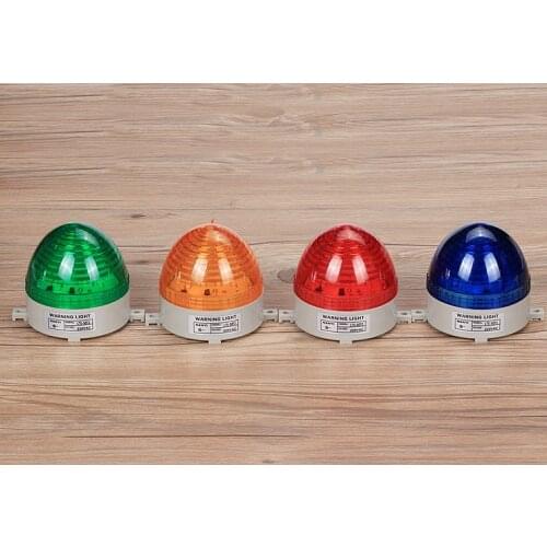 LTE-5072 DC 12V 24V AC220V Plastic Shell LED Flash Strobe Industrial Security Signal Light Warning Lamp Red yellow green blue