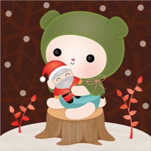 Christmas Bear Hold Santa Metal Cutting Dies Embossing Die Scrapbooking Stencil Craft Cut Dies For DIY Card Handmade