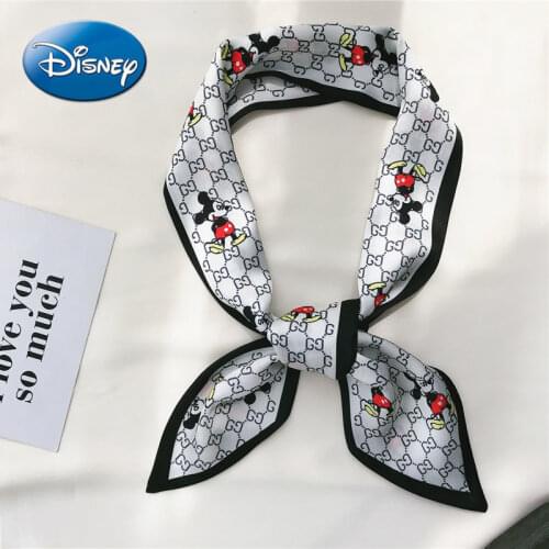 Disney Cartoon Mickey Mouse Multi-function Wild Decorative Ribbon Headband Small Scarf Spring and Summer Ribbon Silk Scarf