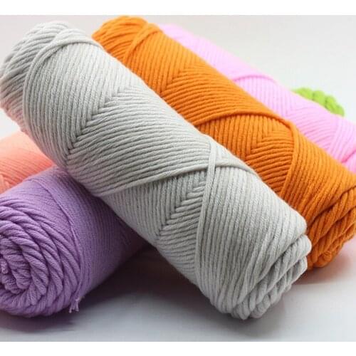 Milk Cotton Yarn Thread Crochet Hook Weave Hand Knitting Scarf Gloves Sweater Soft Thick Cotton Yarn Thread DIY Sewing Supplies