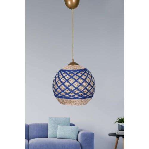Saint Belisama New Pallina Double Wrapping Jute-Navy Blue Chandelier