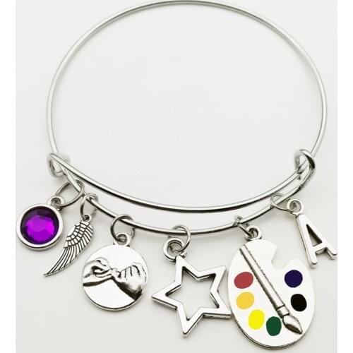 New A-Z Palette Bracelet Too Steel Bangle Artist Bracelet Wonderful Bright Artist Palette Bracelet