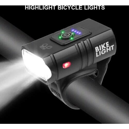 New T6 Bicycle Light USB Charging Led Bike Lights Front Lamp Headlight Outdoor Waterproof Warning Light Ultralight Flashlight
