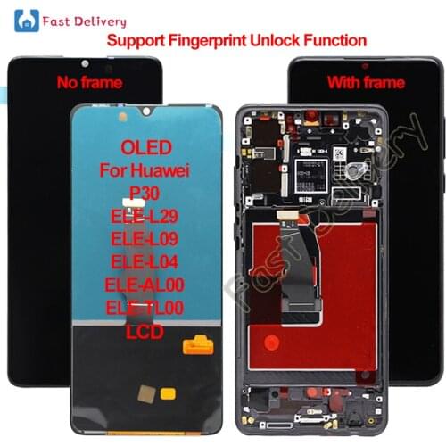 OLED For Huawei P30 LCD Display Touch Screen Digitizer Assembly OLED For Huawei ELE-L29 ELE-L09 ELE-L04 ELE-AL00 ELE-TL00 lcd