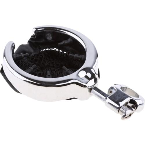Motorcycle Handlebar Cup Holder Chrome Metal Drink Basket For Yamaha