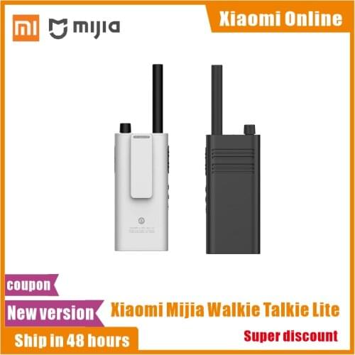 2020 Newest Xiaomi Mijia Walkie Talkie Lite Civil 5 Km Intercom Outdoor Handheld Mini Radio Talkie Walkie Work For Mi home app