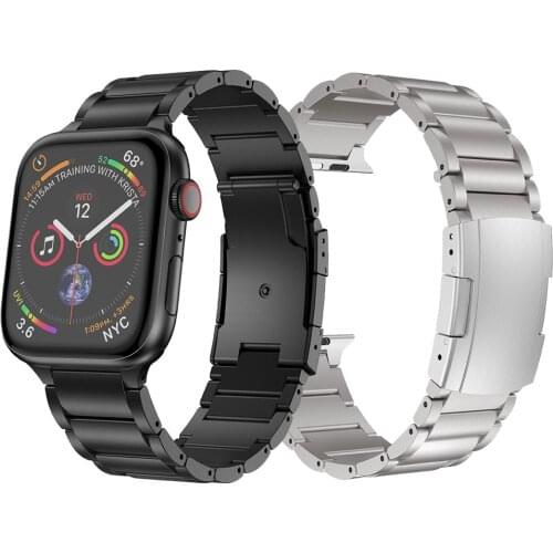 High quality titanium alloy strap for Apple Watch 6 SE Band 44mm 42mm 40mm 38mm Metal Bracelet for iWatch Series 5 4 3 Watchband