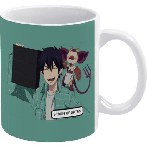 Rin Okumura !!! White Mug Coffee Mug Afternoon Tea Christmas Cups Ceramic Mug 330ml for Coffee Rin Okumura Blue Exorcist Ao No E