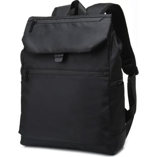 Male Backpack Waterproof Nylon Large Capacity USB Chargeable Student Travel 14 in Laptop Backpack