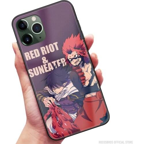Red Riot Eijirou Amajiki Suneater Silicone Glass for iPhone SE 6 6s 7 8 Plus X XR XS 11 12 Mini Pro Max Phone Case Cover Shell