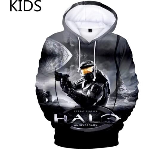 2 to 14 years old Kids Hoodie Halo Infinite Hoodie First-Person Shooter Game Sweatshirt Men Women Personalized Hoodie 3D Hip Hop