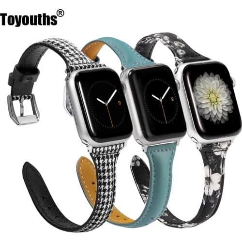 Slim Genuine Leather Band For Apple Watch 4 Strap 42mm 38mm iWatch Sport Wristband For Apple Watch iWatch 40mm 44mm Bands