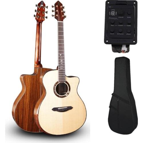 Finlay Tiamo T-JB160CE,Solid Jumbo Guitar +Pickup+hard case,41" guitar with Solid Spruce Top/ Laminated rosewood Body