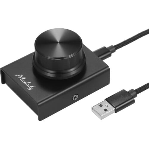 Muslady USB Volume Control Knob One Key Mute Volume Controller for Computer PC Speaker Audio Adjuster for Win 10/ 8/ 7/ XP / Mac