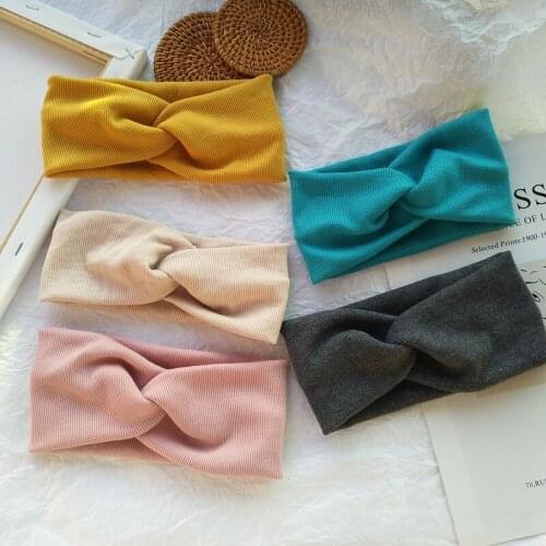 Free shipping candy color knitting cross women hairbands girls headbands ladys headwear hair accessories headwrap