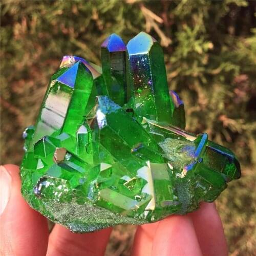 1pcs Natural crystal quartz Rare beautiful flame aura quartz crystal cluster Ore Mineral Healing Specimens Random delivery