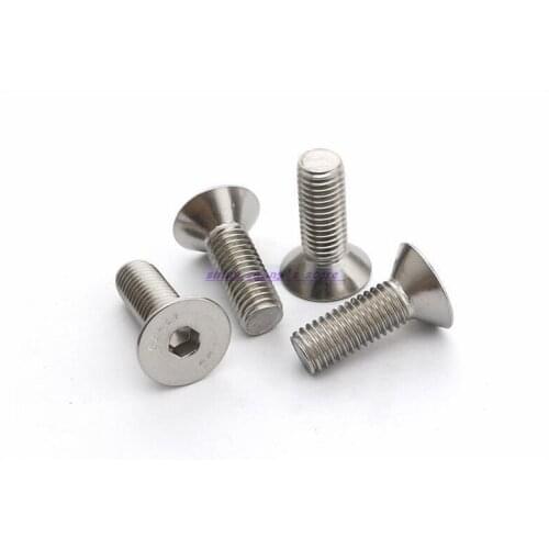 200pcs/Lot DIN7991 Metric M2.5 Stainless Steel Flat Countersunk Head Drive Hexagon Socket Cap Screw Bolt Brand New