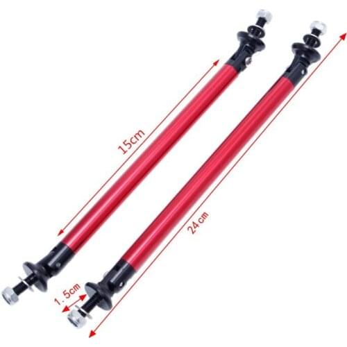 2021 New 2x Adjustable Universal Front Rear Bumper Lip Splitter Strut Brace Rod Support Bar