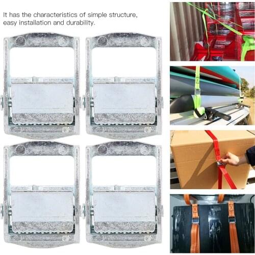 4Pcs Zinc Alloy Buckle For Heavy Duty Tie‑Down Cargoes Strap Fixed Tensioner Ratchet Buckle Has Excellent Safety Pull Strong