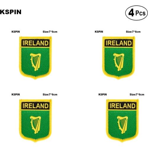 Ireland 5 Shiled Shape flag patches national flag patches for Cothing DIY Decoration