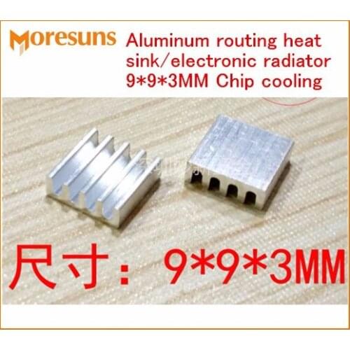 Fast Free Ship 100pcs/lot Aluminum routing heat sink/electronic radiator 9*9*3MM Chip cooling heat sink