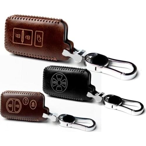 Genuine Leather Car Key Case For Toyota Auris Camry RAV4 Avalon Yaris Verso 2012-2018 2 Buttons Keyless Remote Fob Protector