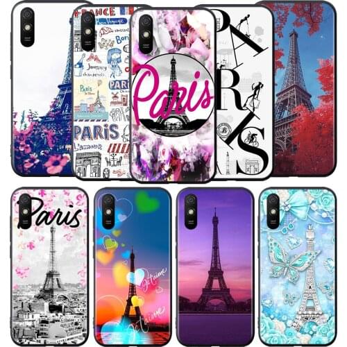 The Eiffel Tower Fashion Silicone Cover For Xiaomi Redmi 9 9T 9C 8 7 6 Pro 9AT 9A 8A 7A 6A S2 5 5A 4X Plus Phone Case