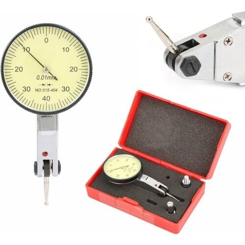 38mm Lever Test Indicator Accuracy Tungsten Steel Dial Test Indicator Dial Gauge Meter Tool Dial Gauge Aluminum