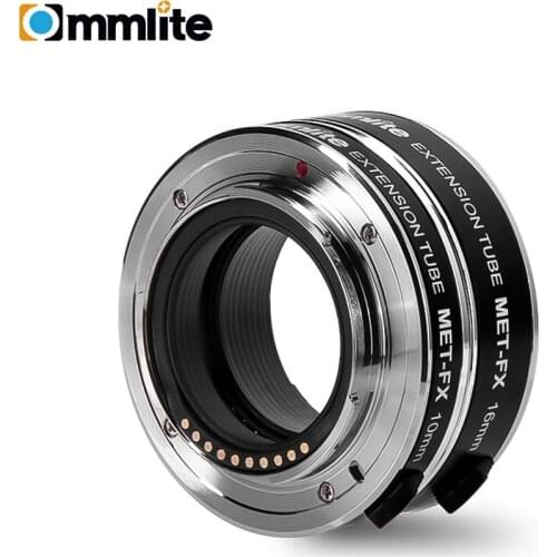 COMMLITE CM-MET-FX Automatic Extension Tube Adapter Ring TTL Macro Photography for Fujifilm X-mount Mirrorless Camera Lens
