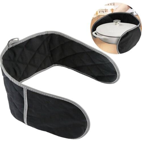 BBQ Kitchen Cotton Double-Ended Oven Gloves Heat Resistant Anti-scalding Anti-slip Thick Microwave Cooking Mitts