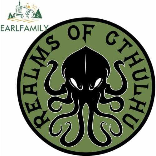 EARLFAMILY 13cm x 13cm for Realms of Cthulhu Reality Anime Car Stickers Refrigerator Cartoon RV Decal Windshield VAN Graphics