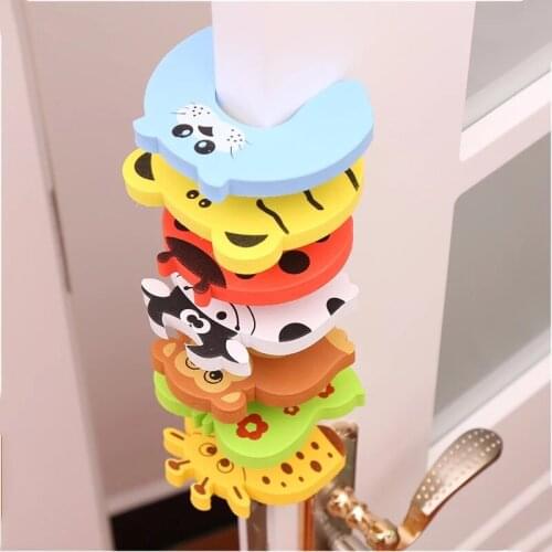5PCS/Set New Baby kids Animal Cartoon Jammers Stop Door stopper holder lock Safety Guard Finger Protect For Children Random