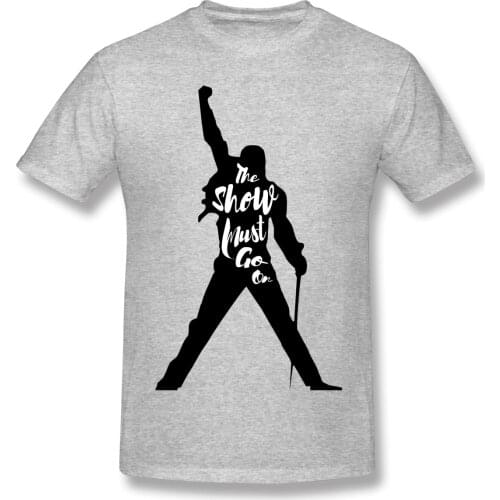 Freddie Mercury The Show Must Go On Art Pr Mens Basic Short Sleeve T-Shirt Cute R250 T-shirts USA Size