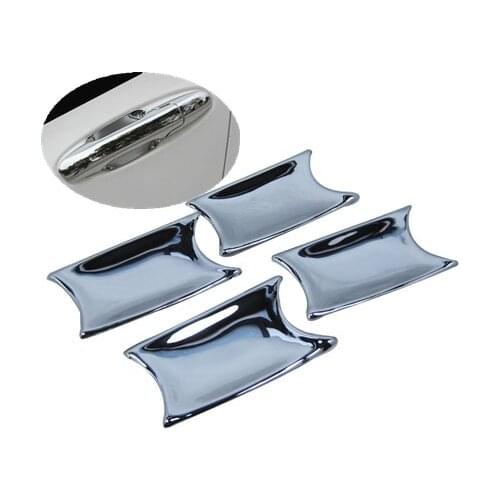 FUNDUOO For Honda City 2009 2010 2011 2012 2013 2014 New Chrome Car Door Handle Cup Bowl Cover Trim Free auto accessories